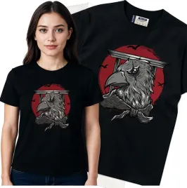 koszulka-damska-czarny-bawelna-t-shirt-s-nadruk