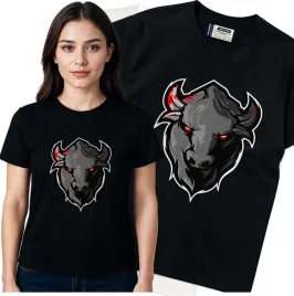 koszulka-damska-czarny-bawelna-t-shirt-s-nadruk
