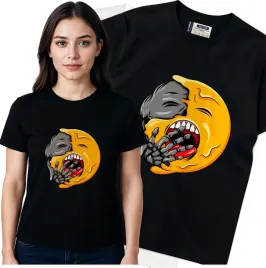 koszulka-damska-czarny-bawelna-t-shirt-m-nadruk