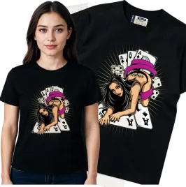 koszulka-damska-czarny-bawelna-t-shirt-m-nadruk