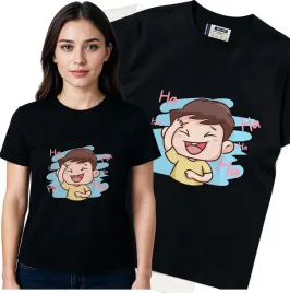 koszulka-damska-czarny-bawelna-t-shirt-l-nadruk