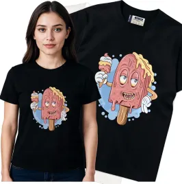 koszulka-damska-czarny-bawelna-t-shirt-l-nadruk