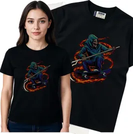 koszulka-damska-czarny-bawelna-t-shirt-s-nadruk