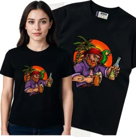 koszulka-damska-czarny-bawelna-t-shirt-l-nadruk