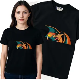 koszulka-damska-czarny-bawelna-t-shirt-s-nadruk