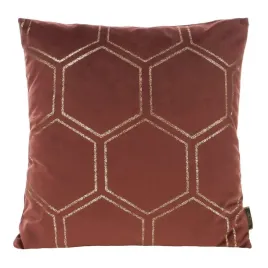 poszewka-45x45-bordowa-zlota-plaster-miodu