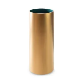 wazon-15x35-lotos-9-zloty-turkusowy-szklo