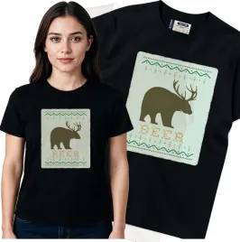koszulka-damska-czarny-bawelna-t-shirt-s-nadruk