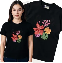 koszulka-damska-czarny-bawelna-t-shirt-s-nadruk
