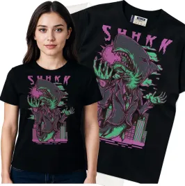koszulka-damska-czarny-bawelna-t-shirt-l-nadruk