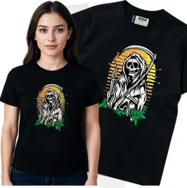 koszulka-damska-czarny-bawelna-t-shirt-m-nadruk