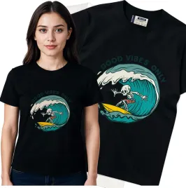 koszulka-damska-czarny-bawelna-t-shirt-m-nadruk