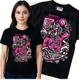koszulka-damska-czarny-bawelna-t-shirt-m-nadruk