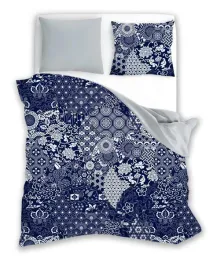 posciel-satynowa-220x200-granatowa-szara-rozety-elegant