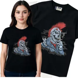 koszulka-damska-czarny-bawelna-t-shirt-s-nadruk