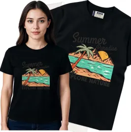 koszulka-damska-czarny-bawelna-t-shirt-m-nadruk