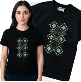 koszulka-damska-czarny-bawelna-t-shirt-m-nadruk