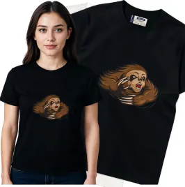 koszulka-damska-czarny-bawelna-t-shirt-m-nadruk