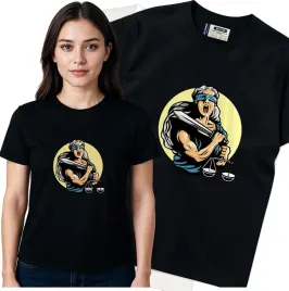 koszulka-damska-czarny-bawelna-t-shirt-m-nadruk