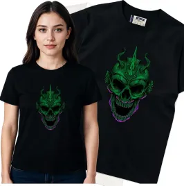 koszulka-damska-czarny-bawelna-t-shirt-m-nadruk