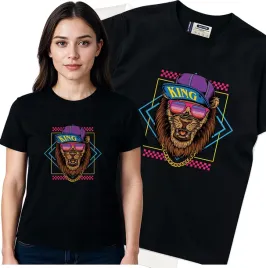 koszulka-damska-czarny-bawelna-t-shirt-m-nadruk