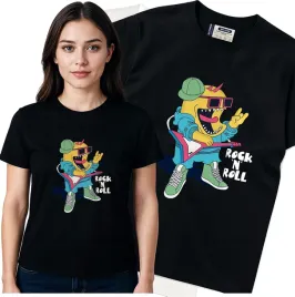 koszulka-damska-czarny-bawelna-t-shirt-l-nadruk
