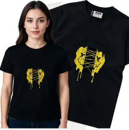 koszulka-damska-czarny-bawelna-t-shirt-s-nadruk