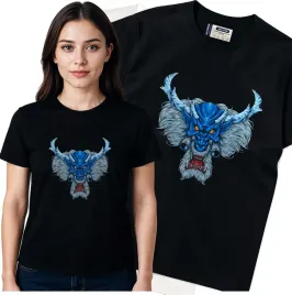 koszulka-damska-czarny-bawelna-t-shirt-m-nadruk