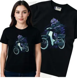koszulka-damska-czarny-bawelna-t-shirt-m-nadruk