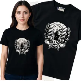 koszulka-damska-czarny-bawelna-t-shirt-m-nadruk