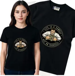koszulka-damska-czarny-bawelna-t-shirt-s-nadruk