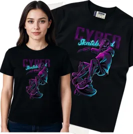 koszulka-damska-czarny-bawelna-t-shirt-l-nadruk