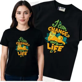 koszulka-damska-czarny-bawelna-t-shirt-m-nadruk