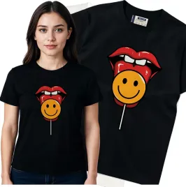 koszulka-damska-czarny-bawelna-t-shirt-l-nadruk