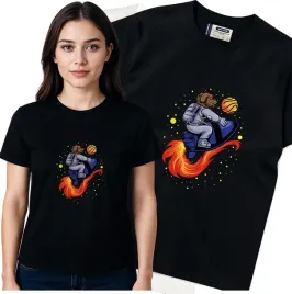koszulka-damska-czarny-bawelna-t-shirt-s-nadruk