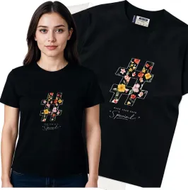 koszulka-damska-czarny-bawelna-t-shirt-s-nadruk