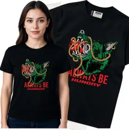 koszulka-damska-czarny-bawelna-t-shirt-m-nadruk