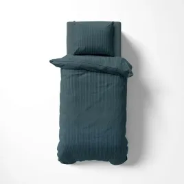 posciel-adamaszkowa-140x200-denim-granatowa-jednobarwna-paski-1-cm-pure