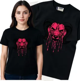 koszulka-damska-czarny-bawelna-t-shirt-m-nadruk