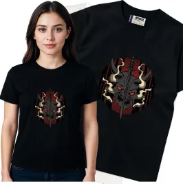 koszulka-damska-czarny-bawelna-t-shirt-s-nadruk