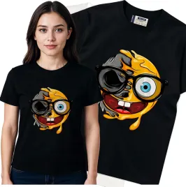 koszulka-damska-czarny-bawelna-t-shirt-l-nadruk