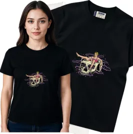 koszulka-damska-czarny-bawelna-t-shirt-s-nadruk