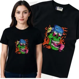 koszulka-damska-czarny-bawelna-t-shirt-s-nadruk