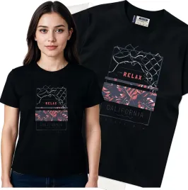 koszulka-damska-czarny-bawelna-t-shirt-m-nadruk