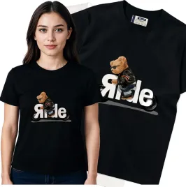 koszulka-damska-czarny-bawelna-t-shirt-m-nadruk