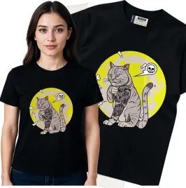 koszulka-damska-czarny-bawelna-t-shirt-l-nadruk