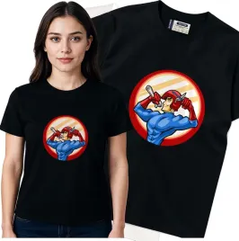 koszulka-damska-czarny-bawelna-t-shirt-s-nadruk