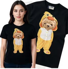 koszulka-damska-czarny-bawelna-t-shirt-m-nadruk