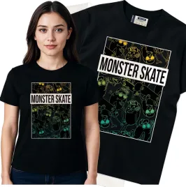 koszulka-damska-czarny-bawelna-t-shirt-m-nadruk