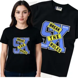 koszulka-damska-czarny-bawelna-t-shirt-m-nadruk